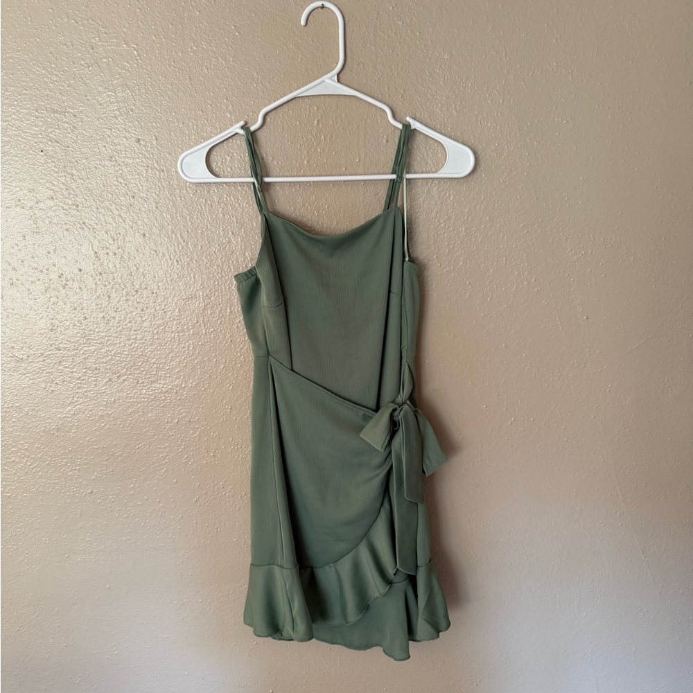 Altar'd State Olive Green Mini Dress